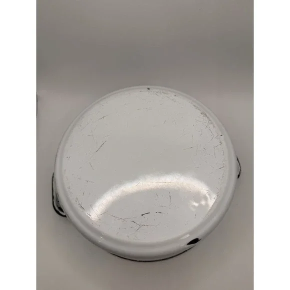 Vintage Berggren Swedish Folkart Enamelware Pot w/Lid "Denna Stuvning" Z10 - Picture 7 of 16